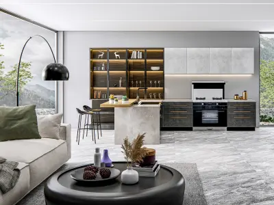 Kitchen Modern interior  0040 3D model