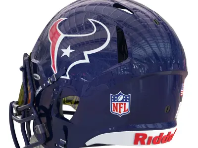 Riddell speed helmet houston texans 3D model