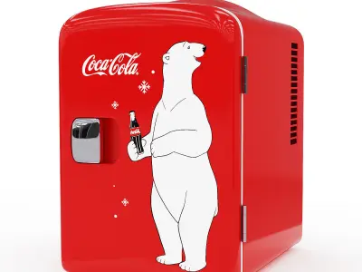 Mini Fridge Coca cola 3D model