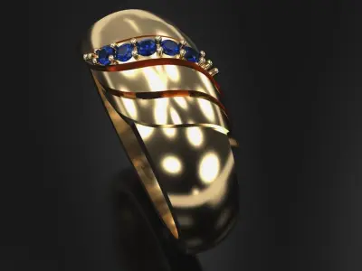 Women Solitaire Ring 3D print model