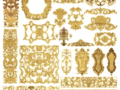 Cartouches SET 36 3D model