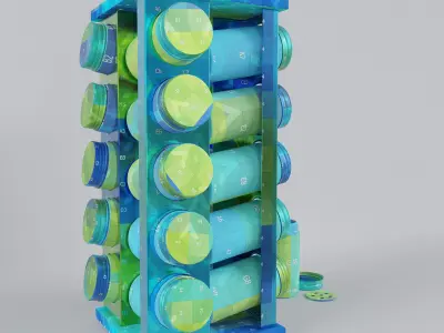 360 ROTATING SPICE RACK 3D model