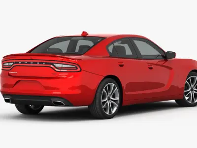 Dodge Charger RT 2015 detailed interior 3D model