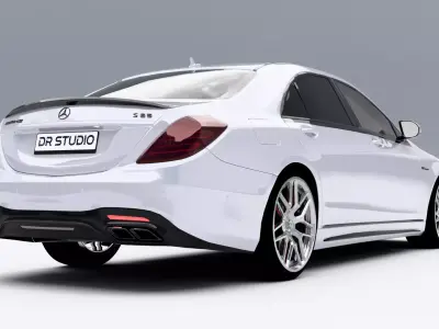 Mercedes-Benz s65 w222 Low-poly 3D model