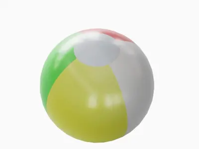 Beach Ball 01 Low-poly 3D model