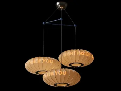 Ceiling Cloth Lamp 3D model