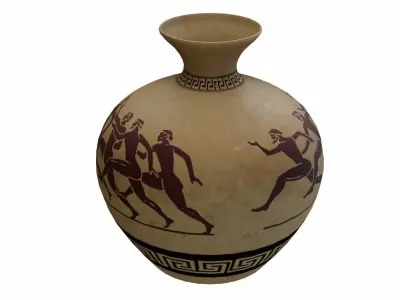 The old greek vase Low-poly 3D model