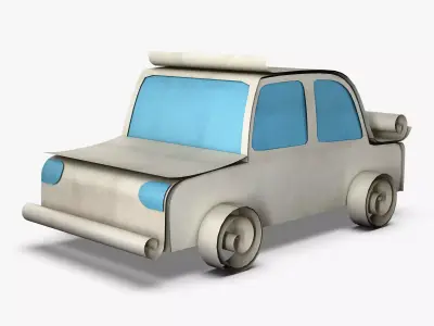 Car Sedan Paper v 1 3D model
