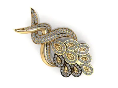 18 LUXURY DIAMOND AND GOLD PENDANT FOR WOMEN 3DM DETAILS 3D print model