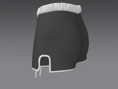 Girl sports shorts 3D model