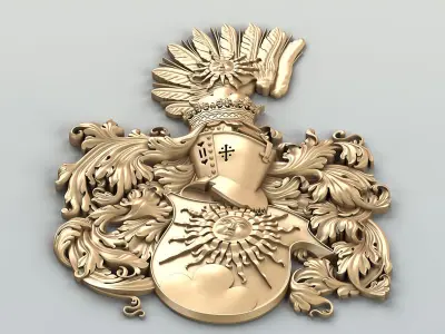 Coat of arms decorative 009 3D model