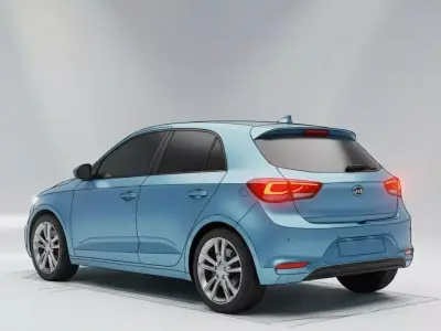 Compact Hatchback Car Real Time 3D Model 3D model