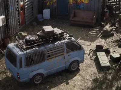 Post-Apocalyptic Camp 3D model