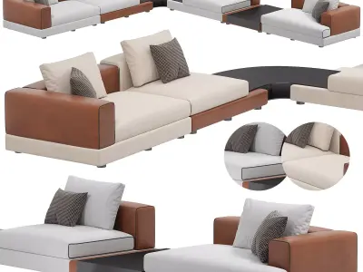 Laglio Sofa By Meronie Colzani 3D model