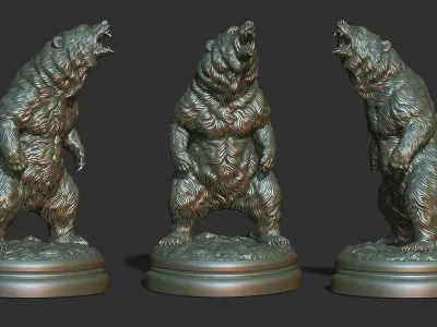 Bear in the rack 3D print model