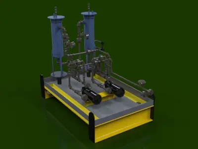 Diesel pump skid Free 3D model