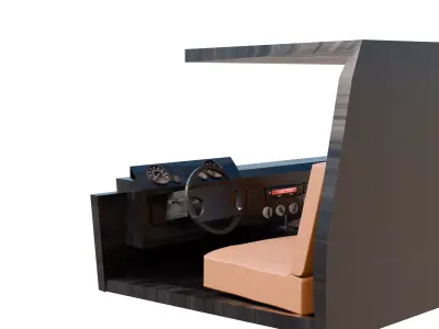 This is a Off Road Cockpit or Car interior 3D model