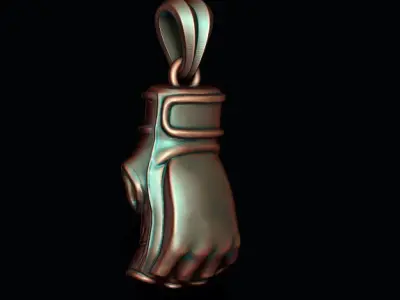 mma gloves pendant 3D print model