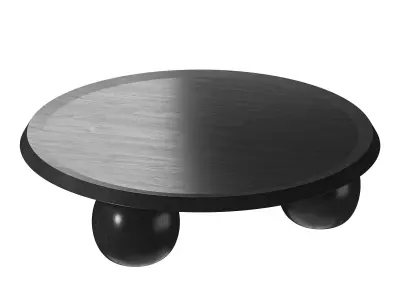 Maxine Elm Ball Coffee Table - Full Black 3D model
