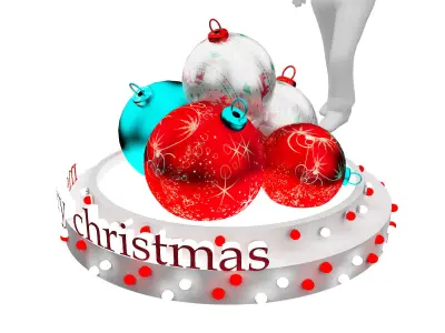 Christmas Gift Event Stand a341 3D model