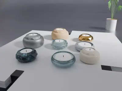 Candel for decor and table 3D 3D model