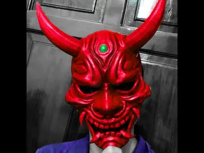 Hannya Mask -Satan Mask - Demon Mask for cosplay 3D print model