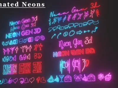 Neon Gen 3D Low-poly 3D model