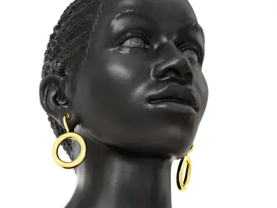 Bust African Black Woman 3D model
