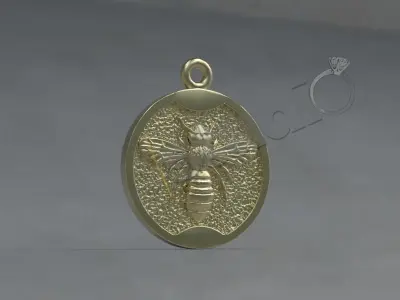 Luxury bee pendant 3d model print 3D print model
