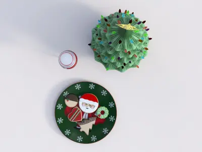 Country Christmas Cookies Decoration  Low-poly 3D model
