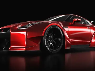 nissan GT-R liberty walk 3D model