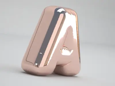 Copper A Balloon 3D model