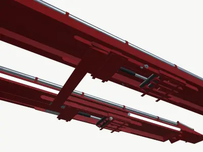 Hydraulic Scissor Lifter Car Truck 3D model