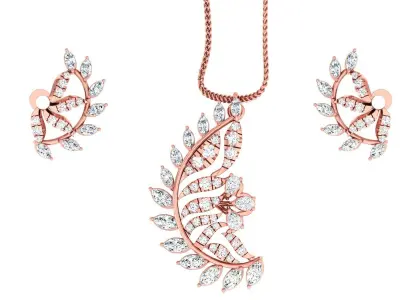 Pendant Earrings combo - 1120 3D print model