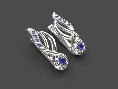 Womens  earrings 3D print model