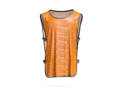Orange Football Team Practice Vest - sports bib with elastic 3D model