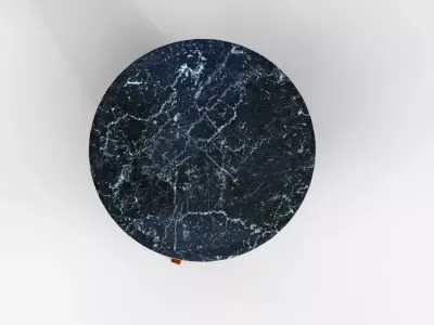 Luxury Side Table - Marble Surface and Wooden Frame Low-poly 3D model