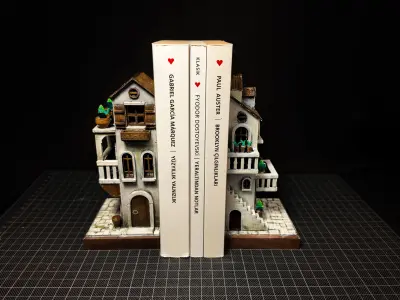 Decorative Book Holder Miniature Houses 3D print model