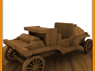 Wooden Toy Couple Free 3D print model