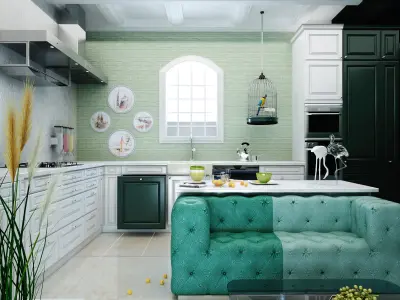 Vintage Kitchen 3D model