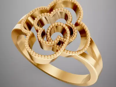 Luxury Iconic Engagement Printable Jewel Ring 3D print model