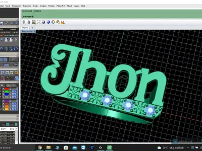 ring name JHON  3D print model