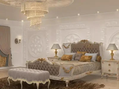 luxury bedroom Free 3D model purchase