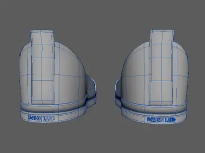 Shoes lowpoly pair of sneakers 3D model