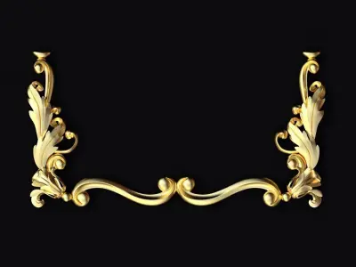 Central decor ornament for furniture 3D model 170
