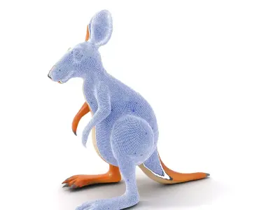 Charming Kangaroo model pack Low-poly 3D model