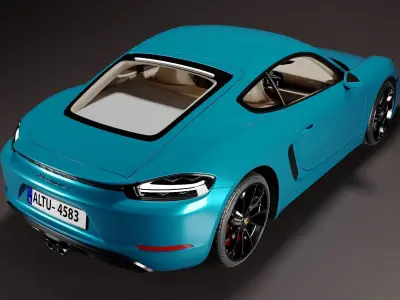 Porsche 718 Cayman S 3D model by bilbilc