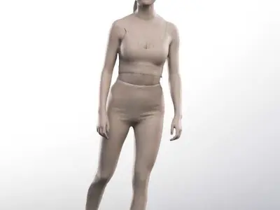 Hedda 13301 - Walking Athletic Young Woman Low-poly 3D model