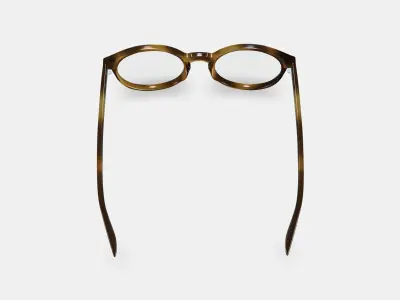 Bromley Eyeglasses in Black Walnut 3D model