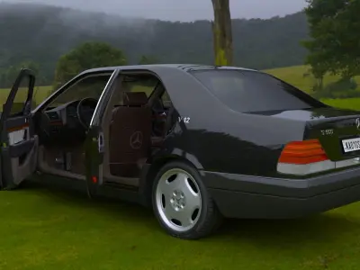 Mercedes Benz S Class W140 - S600 3D model